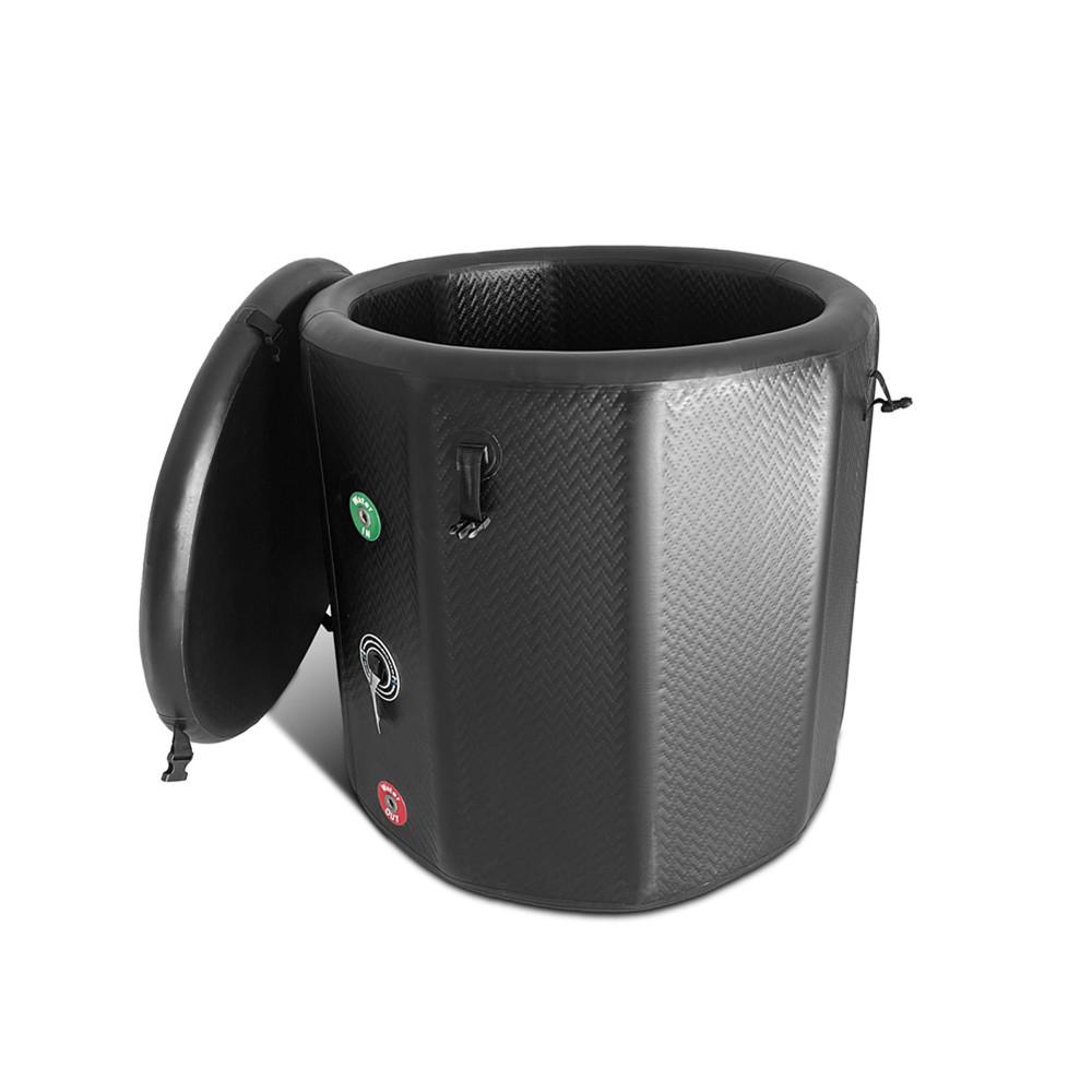 Inflatable SpaBlack Round Portable Cold Plunge Ice Bath Tub For Home &Outdoor - 图片 4