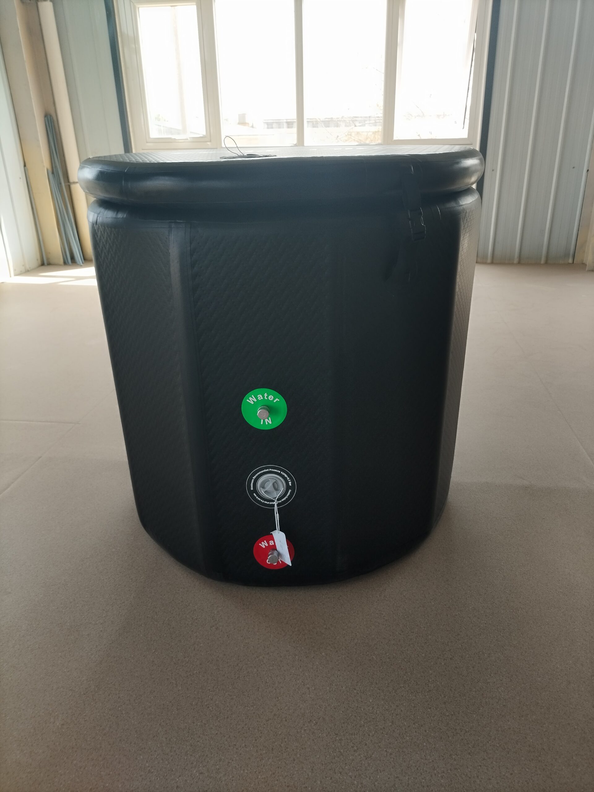 Inflatable SpaBlack Round Portable Cold Plunge Ice Bath Tub For Home &Outdoor - 图片 5