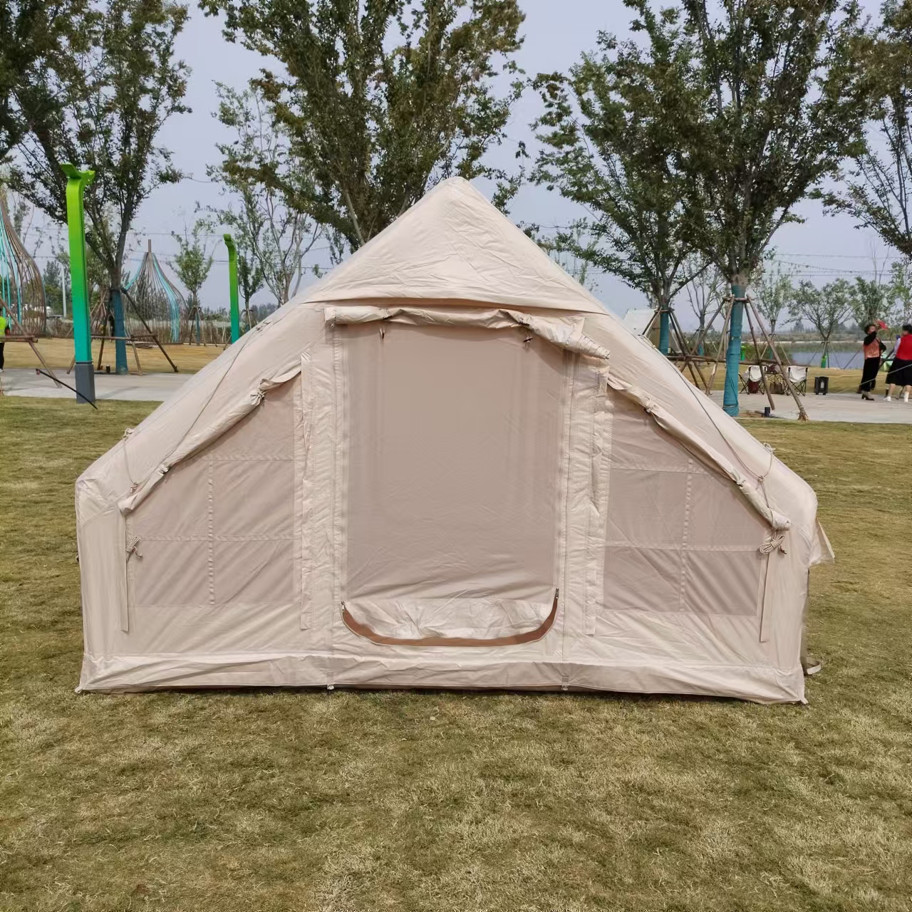 420D Oxford Waterproof Fabric Multifunctional Inflatable House Tent - Perfect for Family Camping 5-8 people 12m² - 图片 4