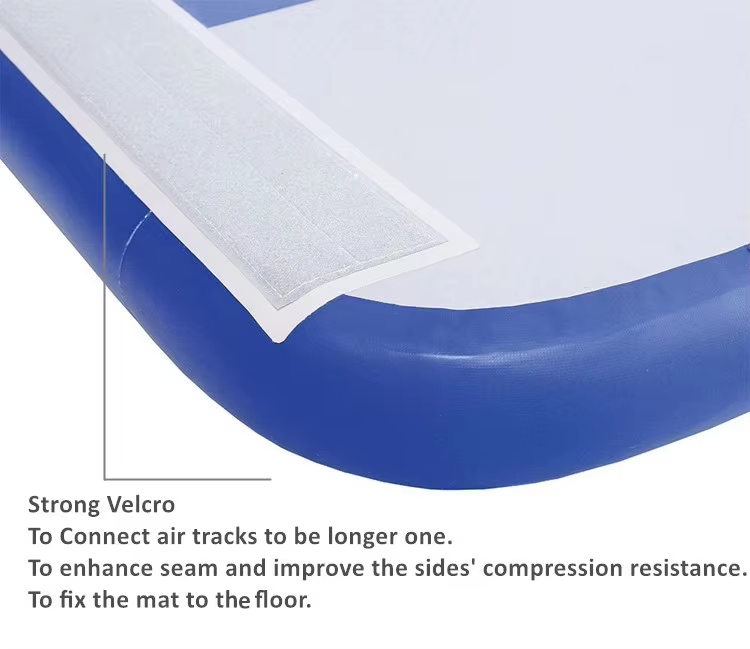 OEM Blue Air Tumbling Mat 10ft/13ft/16ft/20ft Inflatable Gymnastics Air Mat for Gymnastics For Sports Equipment Store - 图片 5