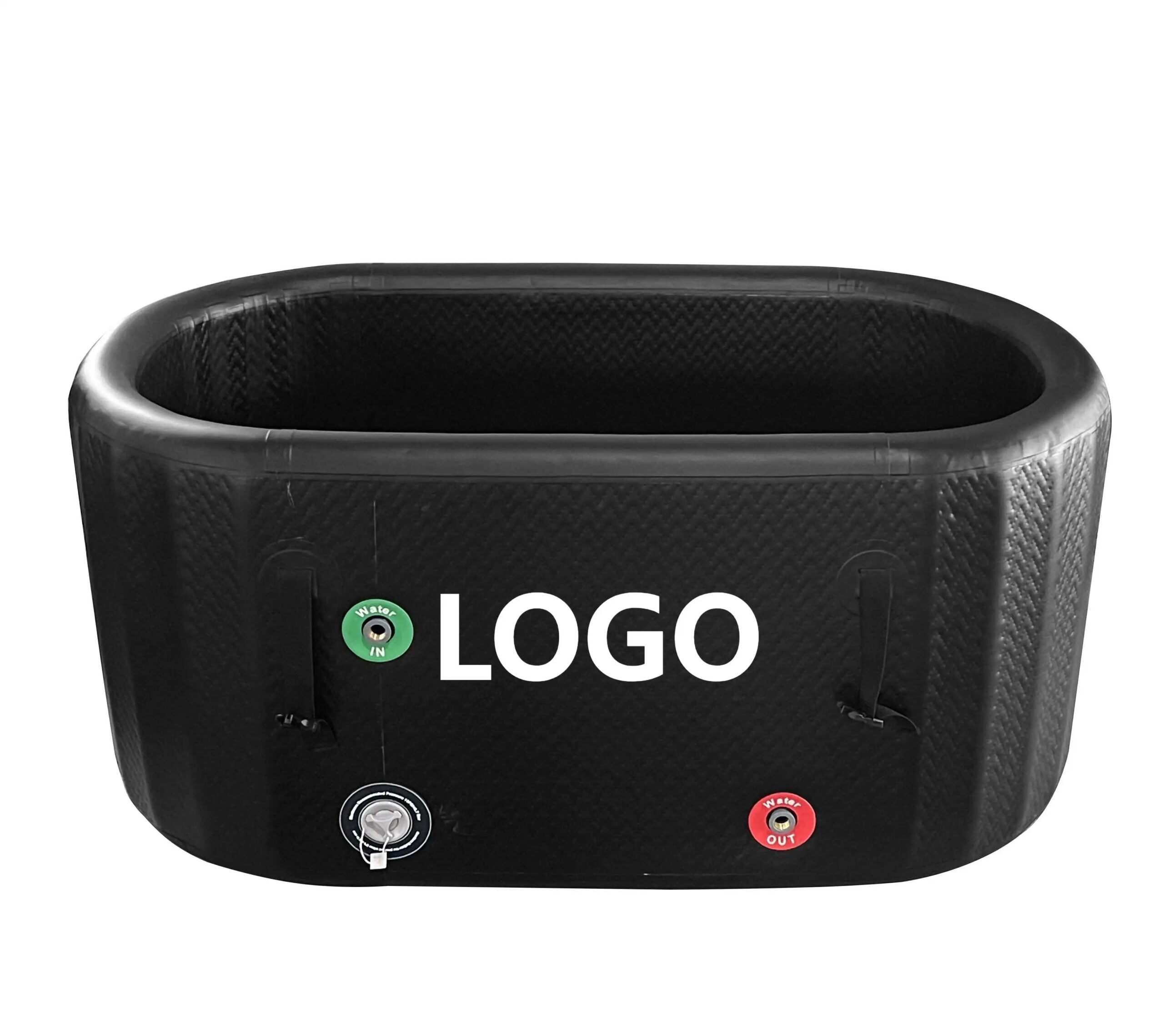 Customized Black L XL XXL Inflatable Cold Plunge Ice BathTub For Athlete - 图片 3