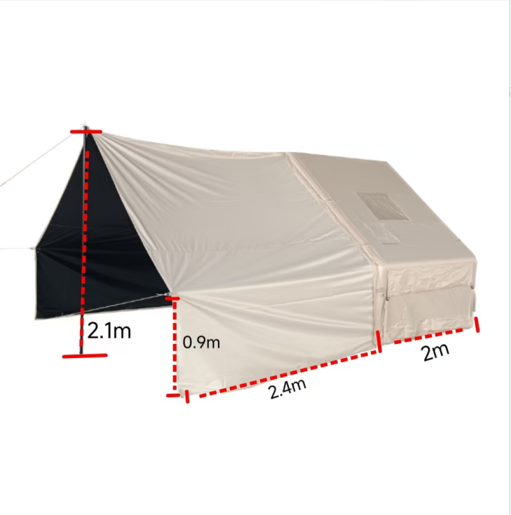 420D Oxford Waterproof Fabric Quick Setup Family Inflatable House Tent With Sky Curtain For Outdoor Camping - 图片 3